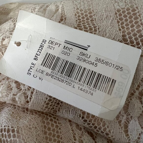 Honey and Rosie Juniors Glittery Chevron Stripe Lace Dress Brown Ombre size L - Picture 10 of 11